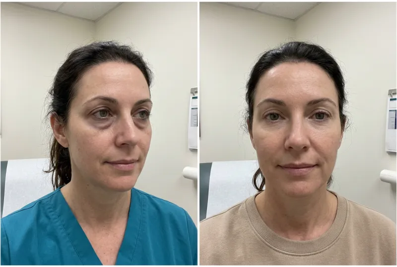 Dark Circles & Hollowing — Female, 40s - Before and After
