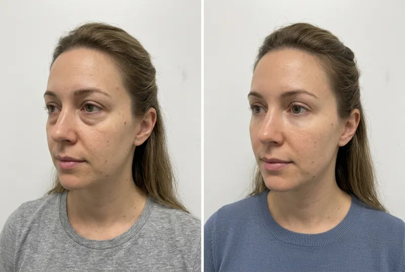 Tired, Puffy Appearance — Female, 30s - Before and After