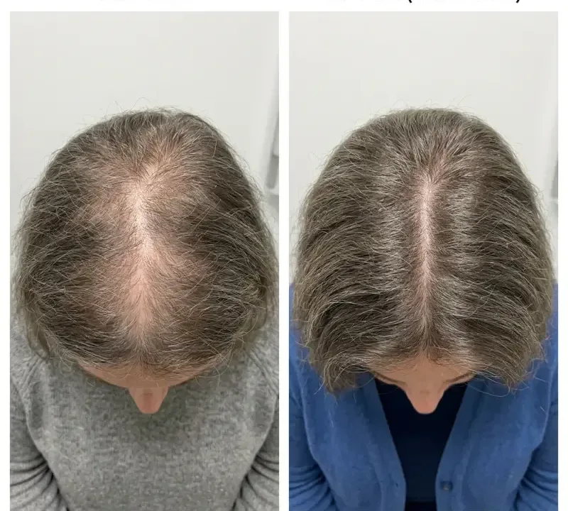 Diffuse Thinning — Female, 50s - Before and After