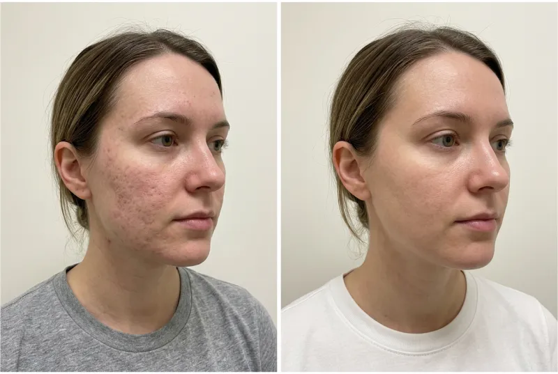 Acne Scarring — Female, 20s - Before and After