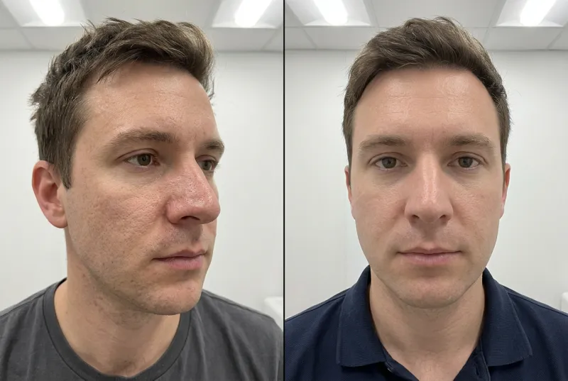 Enlarged Pores & Rough Texture — Male, 30s - Before and After