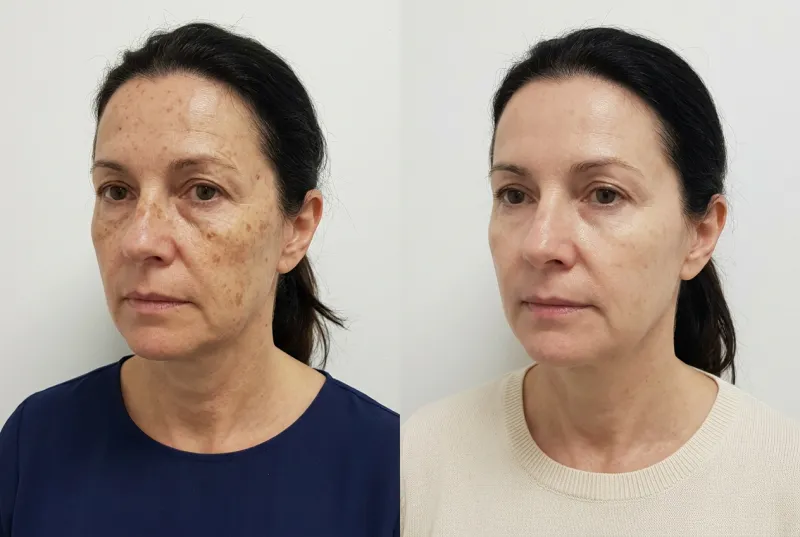 Sun Damage & Pigmentation — Female, 50s - Before and After