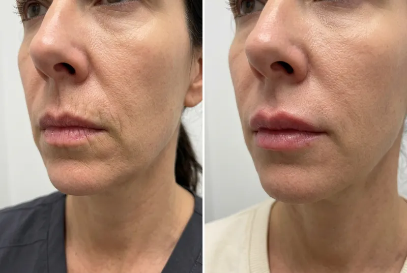 Fine Lines Around Mouth — Female, 40s - Before and After